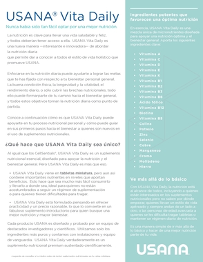 USANA Vita Daily: Nutrición nueva - Material para compartir en redes sociales