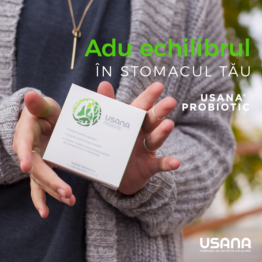 USANA Probiotic: Adu echilibrul în stomacul tău Social Shareable