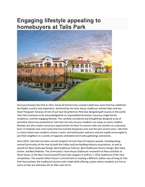 Engaging lifestyle appealing to homebuyers at Talis Park.pdf