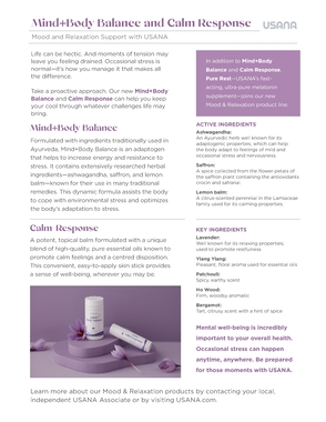 USANA Mood and Relaxation: Informational PDF