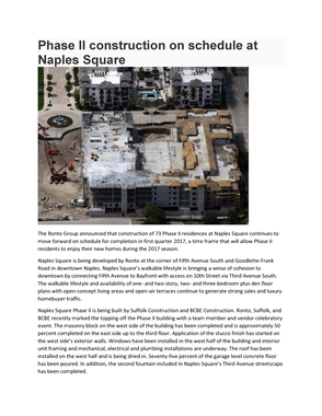 Phase II construction on schedule at Naples Square.pdf