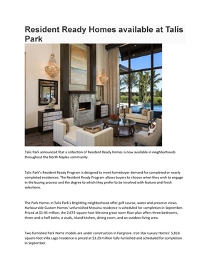 Resident Ready Homes available at Talis Park.pdf