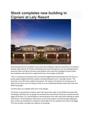 Stock completes new building in Cipriani at Lely Resort.pdf